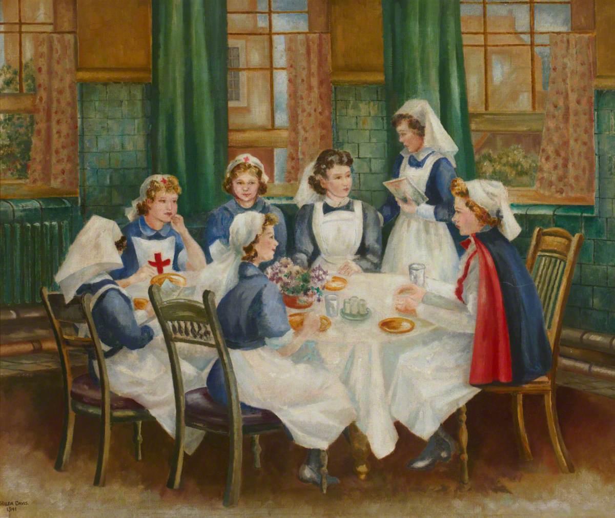 Nurses Sitting around a Table