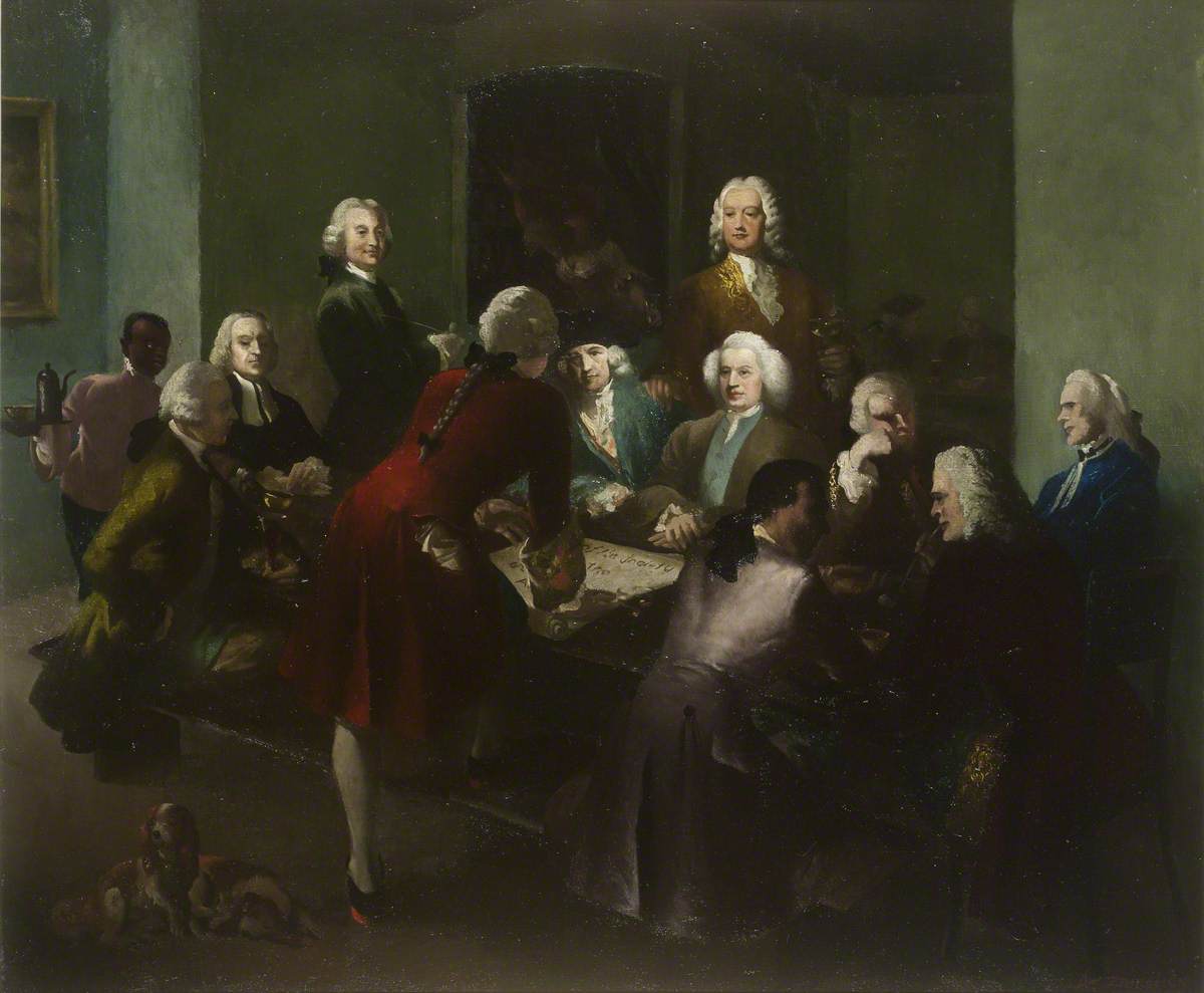 The First Meeting of the Society of Arts at Rawthmell's Coffee House, 22 March 1754