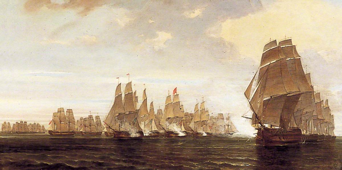 A French Squadron, Commanded by Rear Admiral Comte de Linois, off Pulo Aor in the Straits of Malacca, 15 February 1804