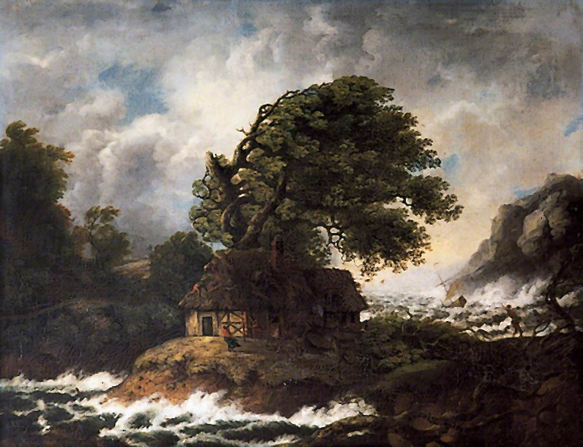 Сцена на берегу. George Smith artist. George Smith (1713-1776). Сцена на берегу картина. Жорж берег.