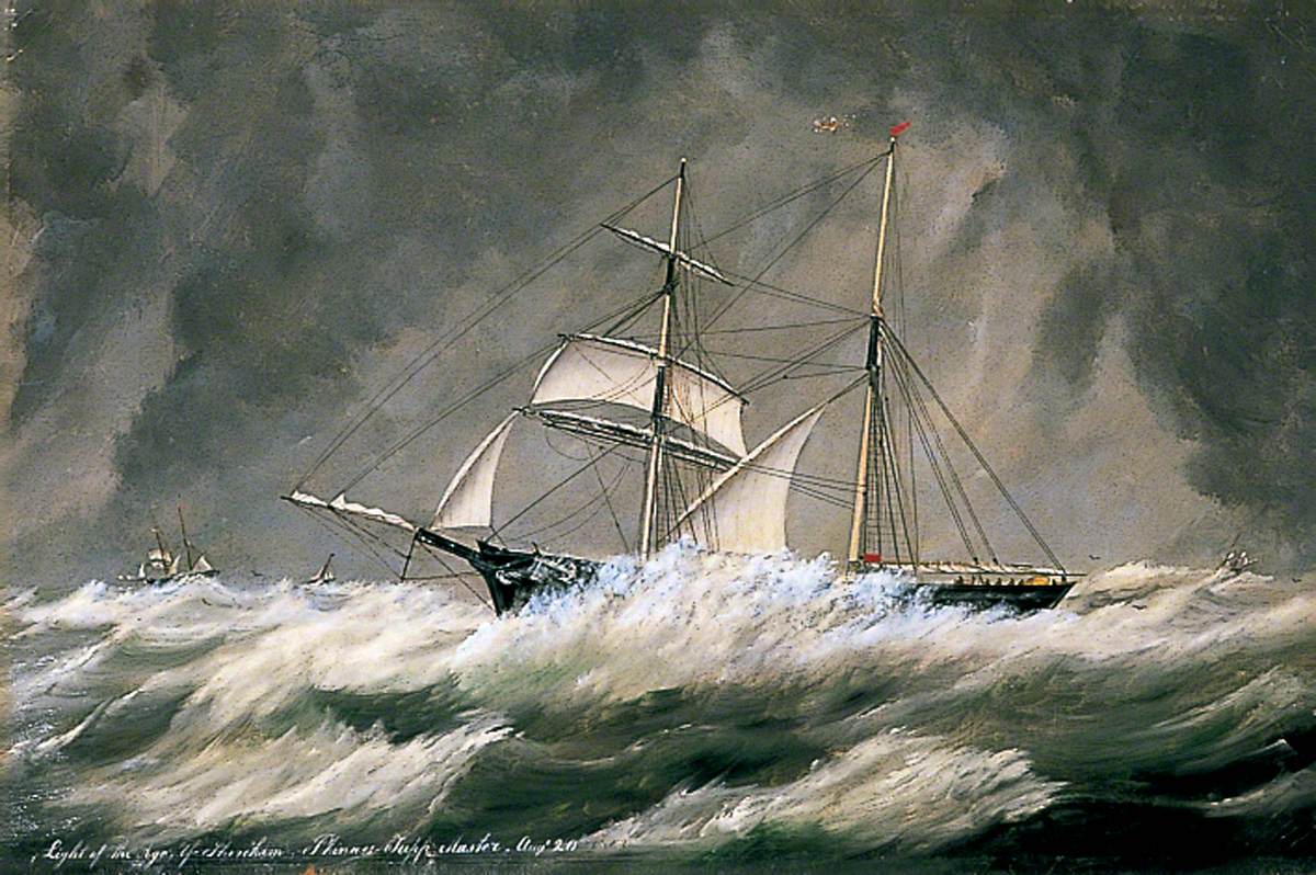 'Light of the Age' at Sea, Rough Weather
