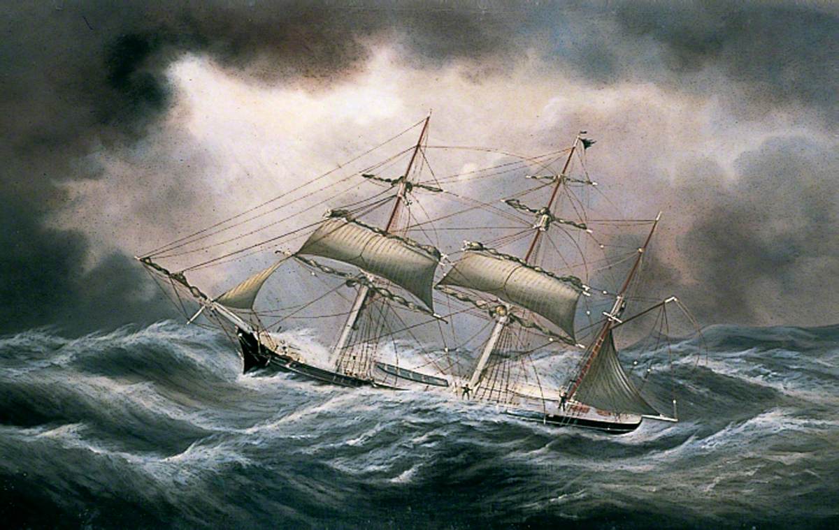 'The Dolphin Shoreham' off Cape Horn, 1874