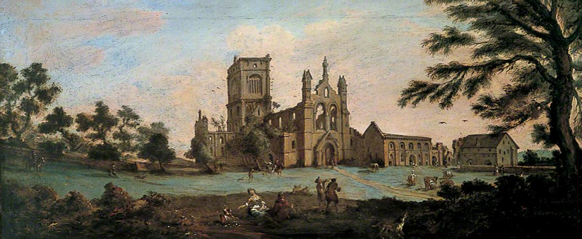 View of Kirkstall Abbey from the North West
