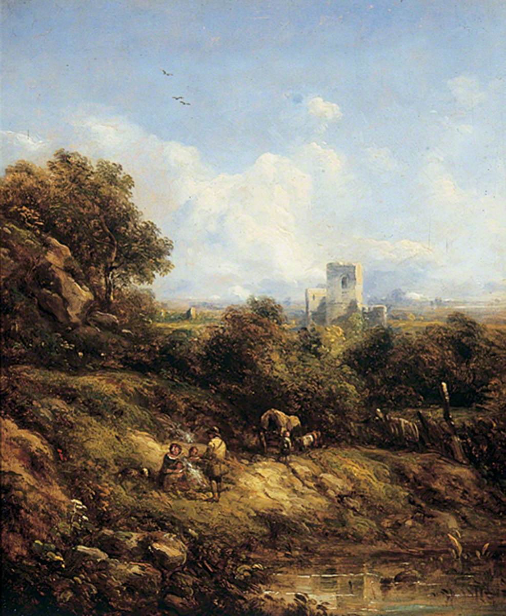 Landscape with a Castle and Figures