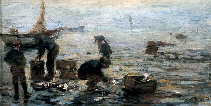 Coast Scene with Fishermen