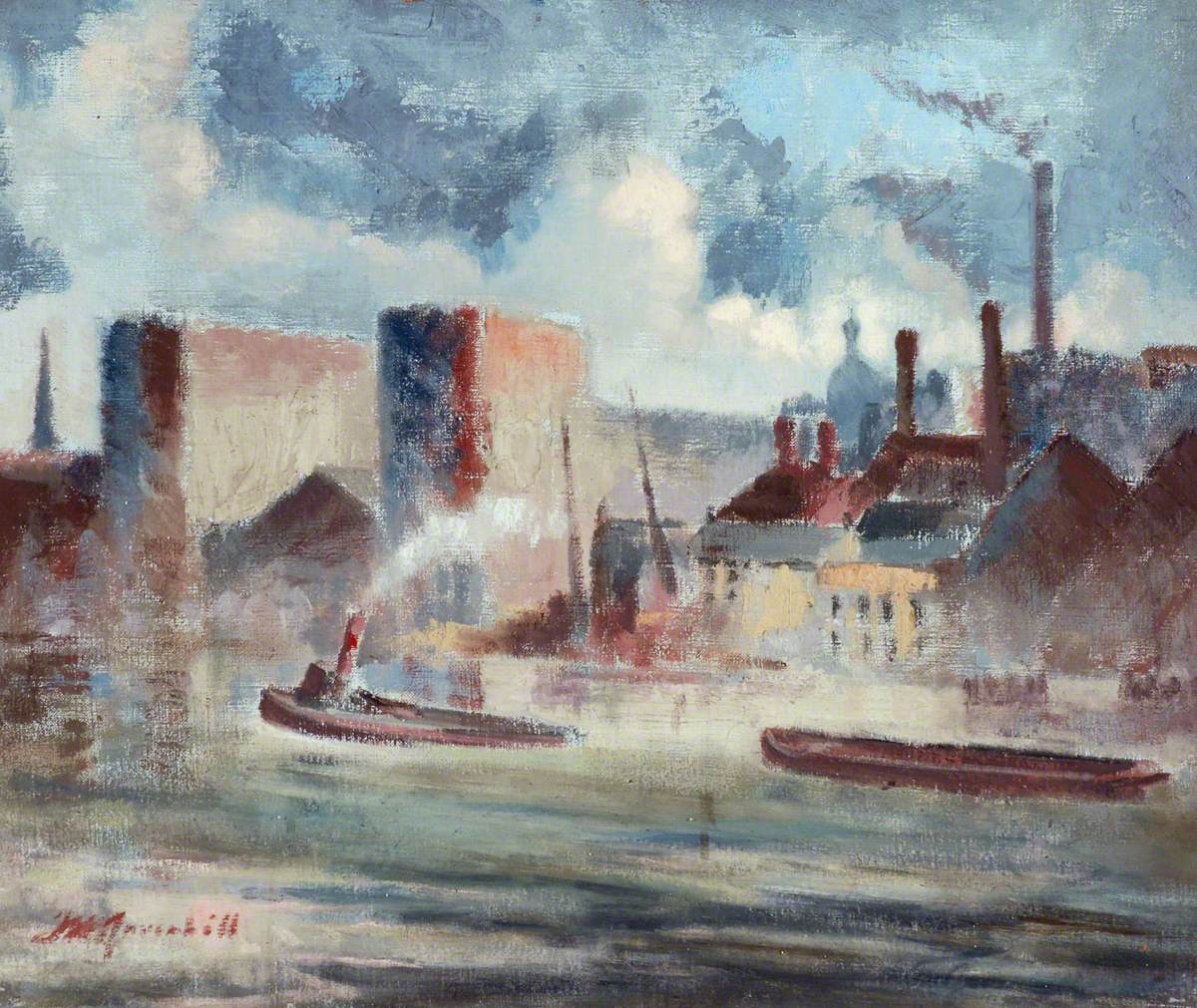 The Thames near Blackfriars Bridge Art UK