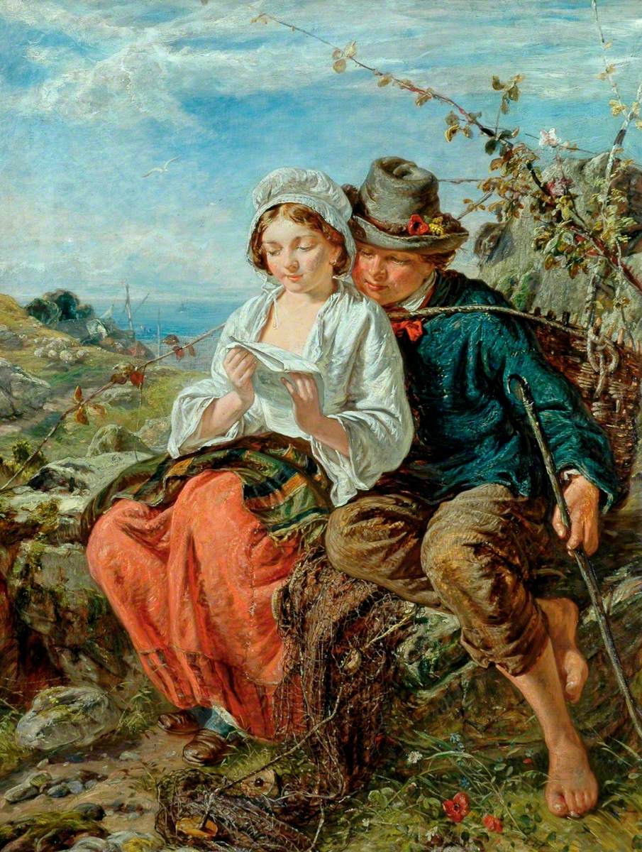 A Fisher-Boy and a Girl Reading