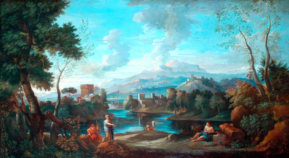 Classical Landscape with a Woman Standing