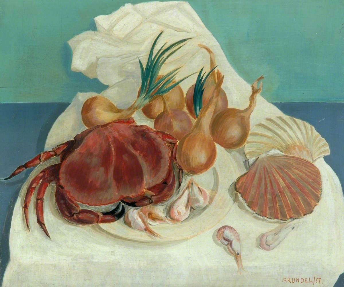 Still Life (Seafood and Onions)
