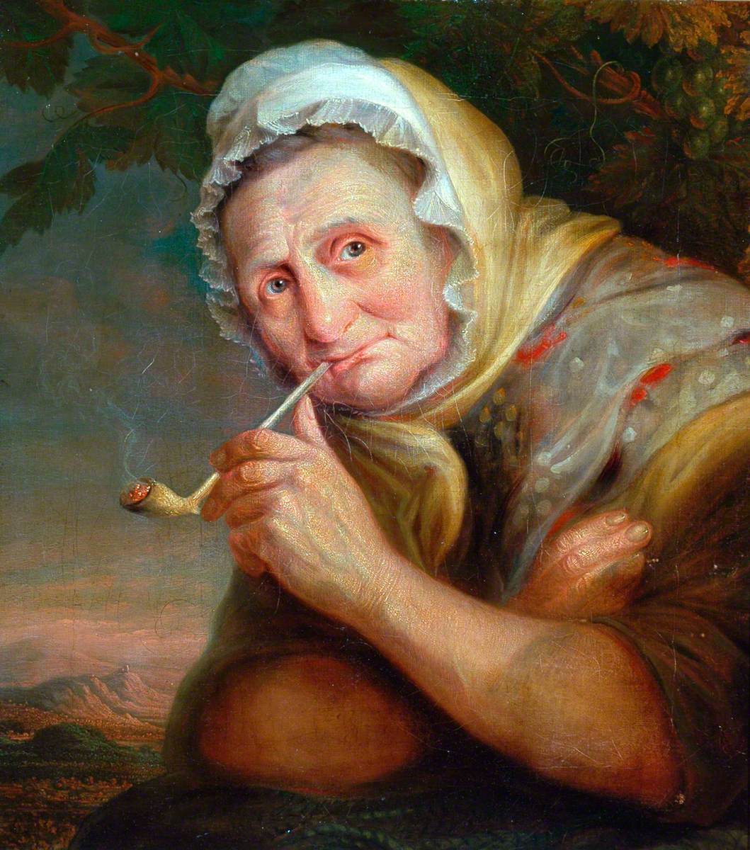 Portrait of an Old Woman with a Pipe