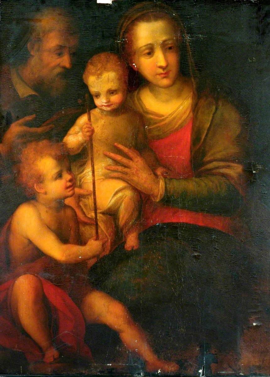 The Holy Family and Saint John