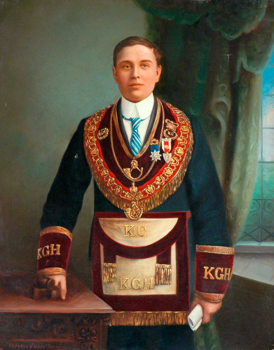 Portrait of a Man Wearing the Regalia of the Knights of the Golden Horn