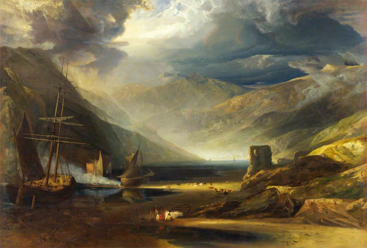 A Scene on the Coast, Merionethshire – Storm Passing Off