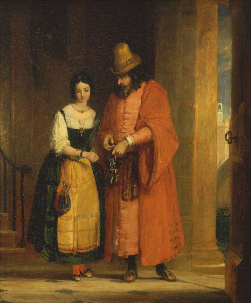 Shylock and Jessica, from the ‘Merchant of Venice’, Act II, Scene II