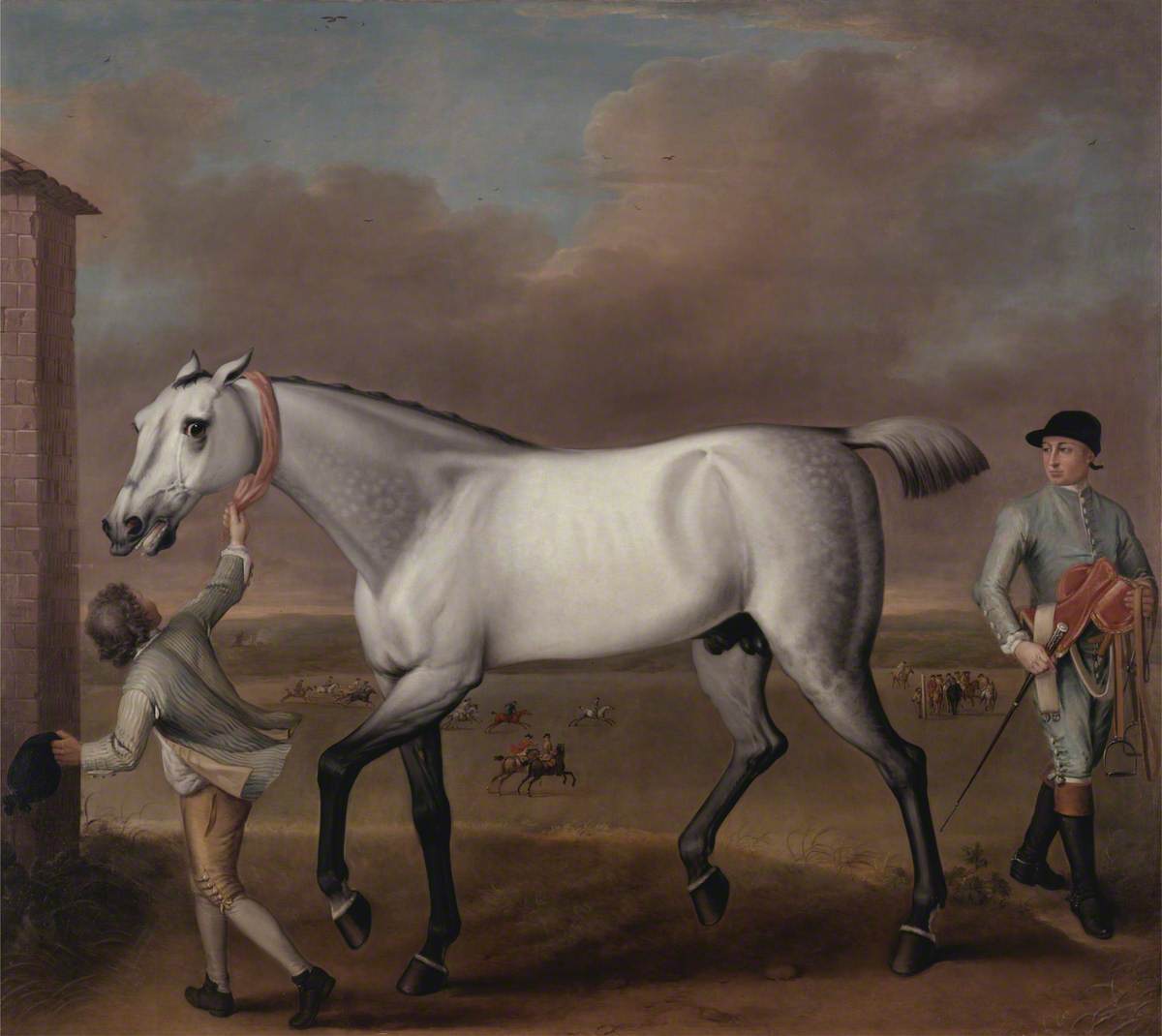 The Duke of Hamilton's Grey Racehorse ‘Victorious’ at Newmarket