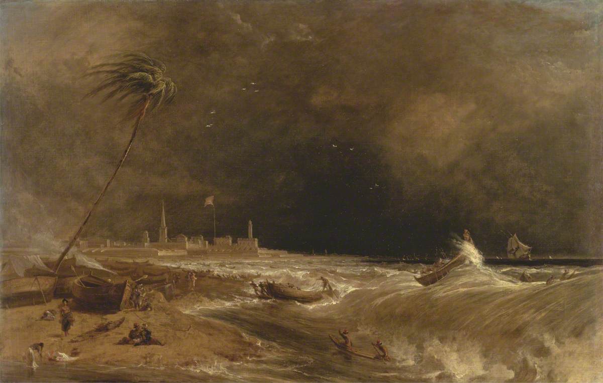 Madras, or Fort St George, in the Bay of Bengal – A Squall Passing Off