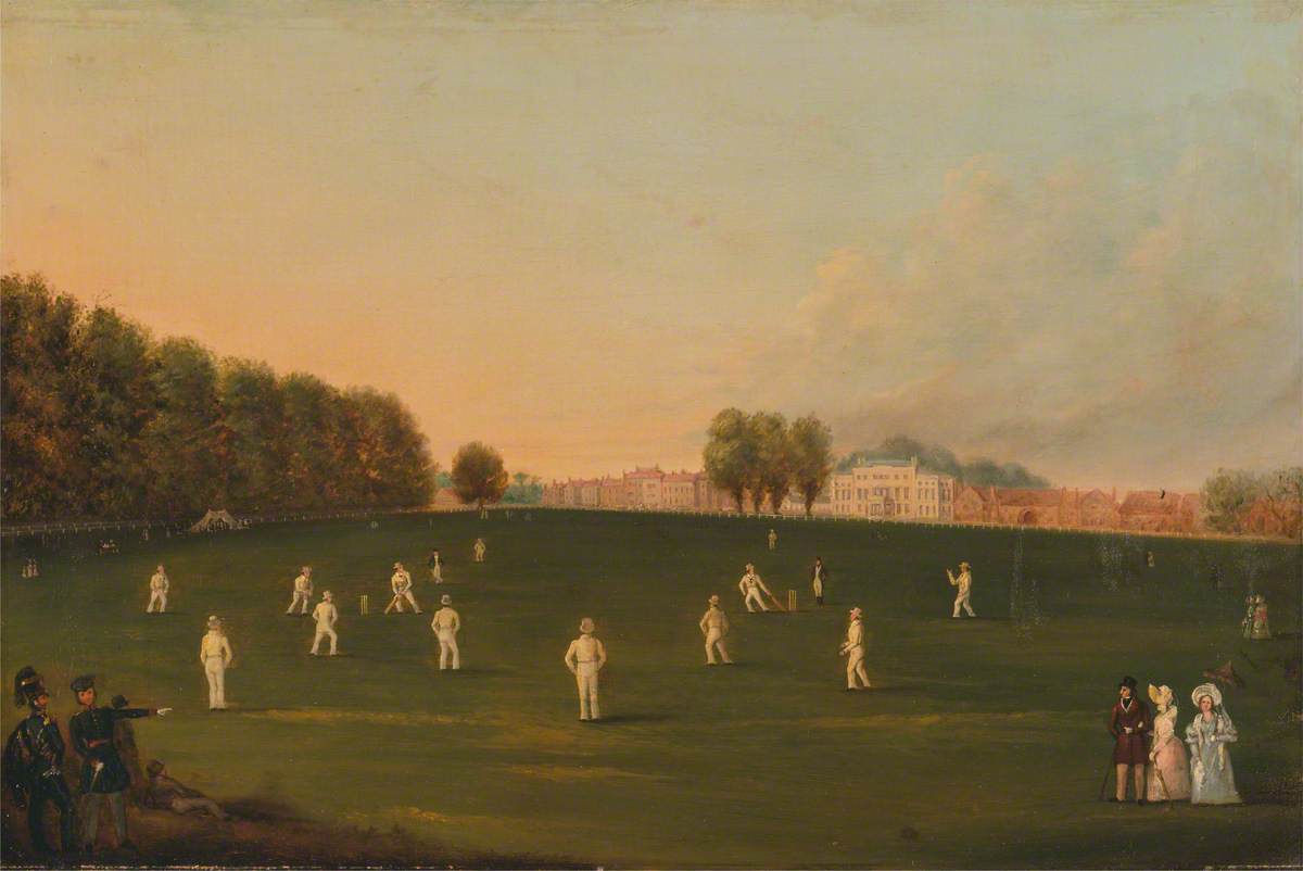 First Grand Match of Cricket Played by Members of the Royal Amateur Society on Hampton Court Green, 3 August, 1836