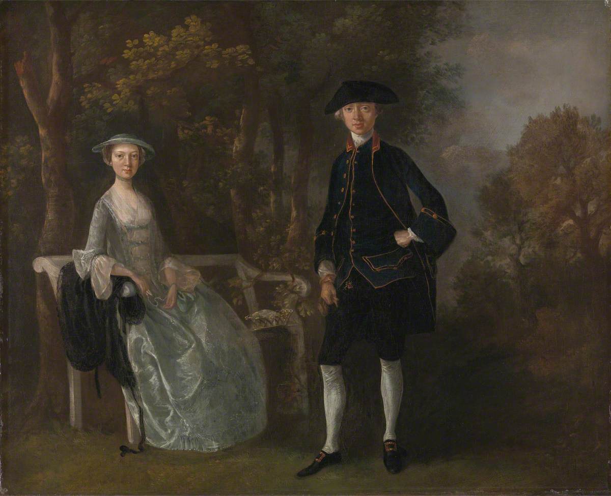 Lady Lloyd and Her Son, Richard Savage Lloyd, of Hintlesham Hall, Suffolk