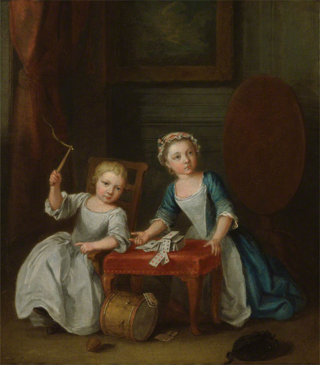 Children at Play, Probably the Artist's Son Jacobus and Daughter Maria Joanna Sophia