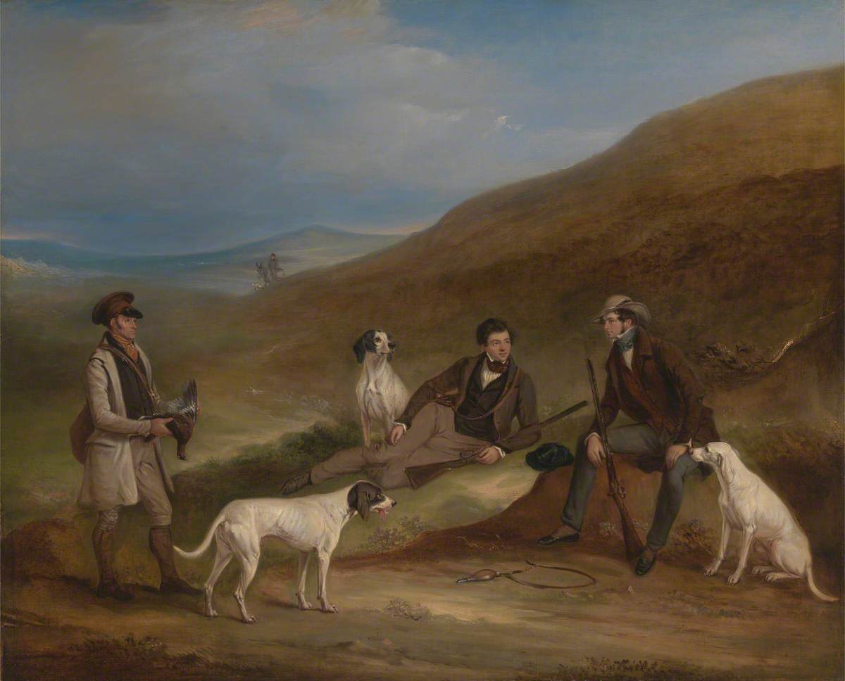 Edward Horner Reynard and His Brother George Grouse – Shooting at Middlesmoor, Yorkshire, with Their Gamekeeper Tully Lamb