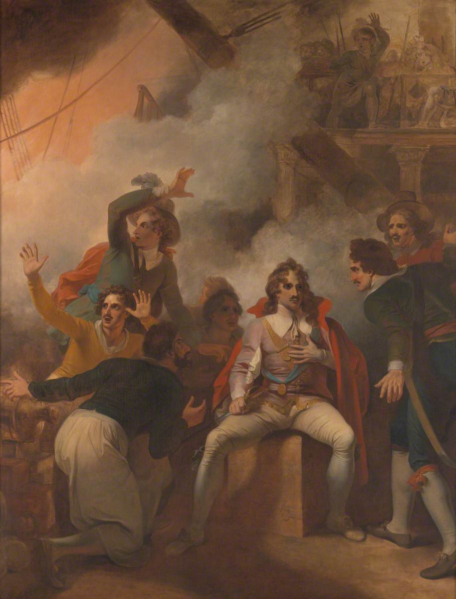 The Earl of Sandwich Refusing to Abandon His Ship during the Battle of Solebay