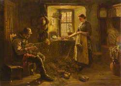 The Fisherman's Cottage (Mending the Old Salmon Net)