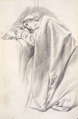 Study of a Draped Female Figure, Reclining