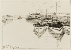 Gourdon, Harbour Scene - Illustration for H.H. Kynett's 
