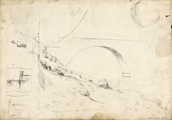 Timbers of a Jetty & Sleeping Boys & Verso: Bridge, Landscape & Figure