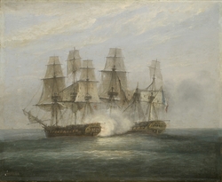 The engagement between H.M.S. Phoenix and the French Frigate Didon, 10 August 1805