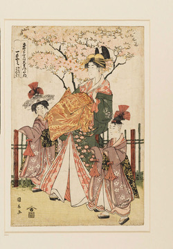 Hitomoto of the Daimonjiya in Kyō-machi itchōme, Kamuro Senkaku and Banki | Senkaku, Banki | 京町壱丁目　大もんじや内　一もと　 (creator)
