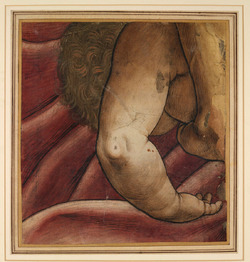 The Arm and Head of the Child, with the Soldier's Arm grasping it, on the extreme right of the Massacre of the Innocents Tapestry