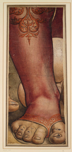 The Buskin of the stooping Soldier on the right of the Massacre of the Innocents Tapestry