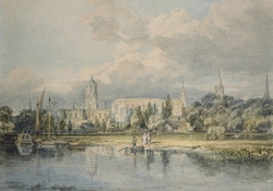 South View of Christ Church etc. from the Meadows