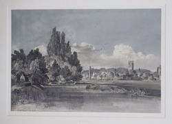 Magdalen Tower and Grove from Christ Church Meadow