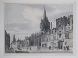 Gate of All Souls College, with St Mary's Church