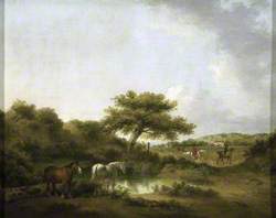 Landscape with Huntsmen and Hounds