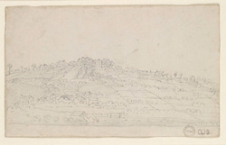 English Hillside with Fields and Buildings