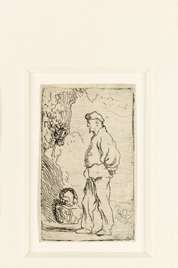 A peasant standing