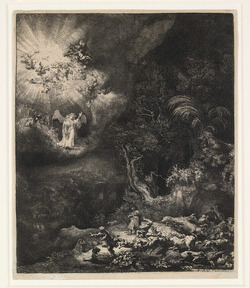 The Angel appearing to the Shepherds (Luke 2: 8-14)
