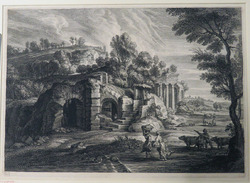 Landscape with antique ruins