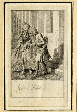 An elder man walking in company of a young woman