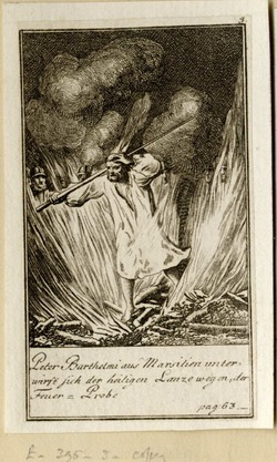 Pierre Bartholomi walking on hot coals, copy