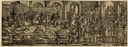 Title-page border with the image of the Assembly of the Emperor and his chancellors