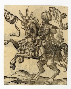 Recto: A Turkish Rider with a Pennant
Verso: A Turkish Rider with Bow and Arrows