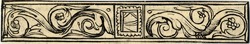 Horizontal border with flower and leaves