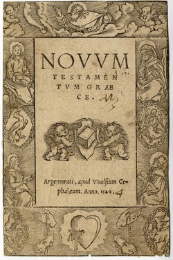 Title-page with two putti supporting a coat of arms