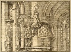 Equestrian statue of Philippe de Valois in the cathedral Nôtre Dame in Paris