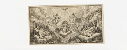 The Holy Trinity and the Virgin enthroned, with, to left and right, the Apostles, seated in high-backed chairs