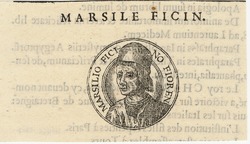 Portrait of Marsilio Ficino in the form of a medallion
